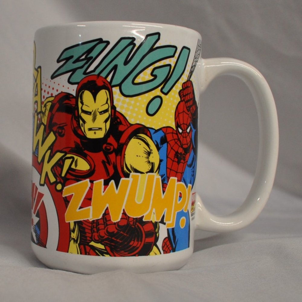 *BOGO mugs* 16 oz Zak! Marvel avengers mug classic hulk ironman spiderman (489w)